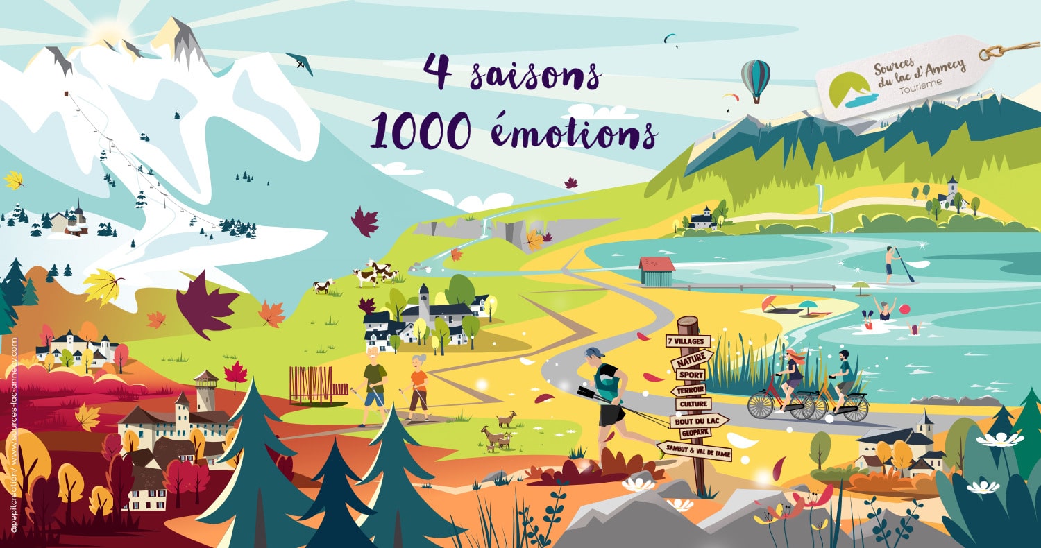 Illustration 4 saisons 1000 émotions