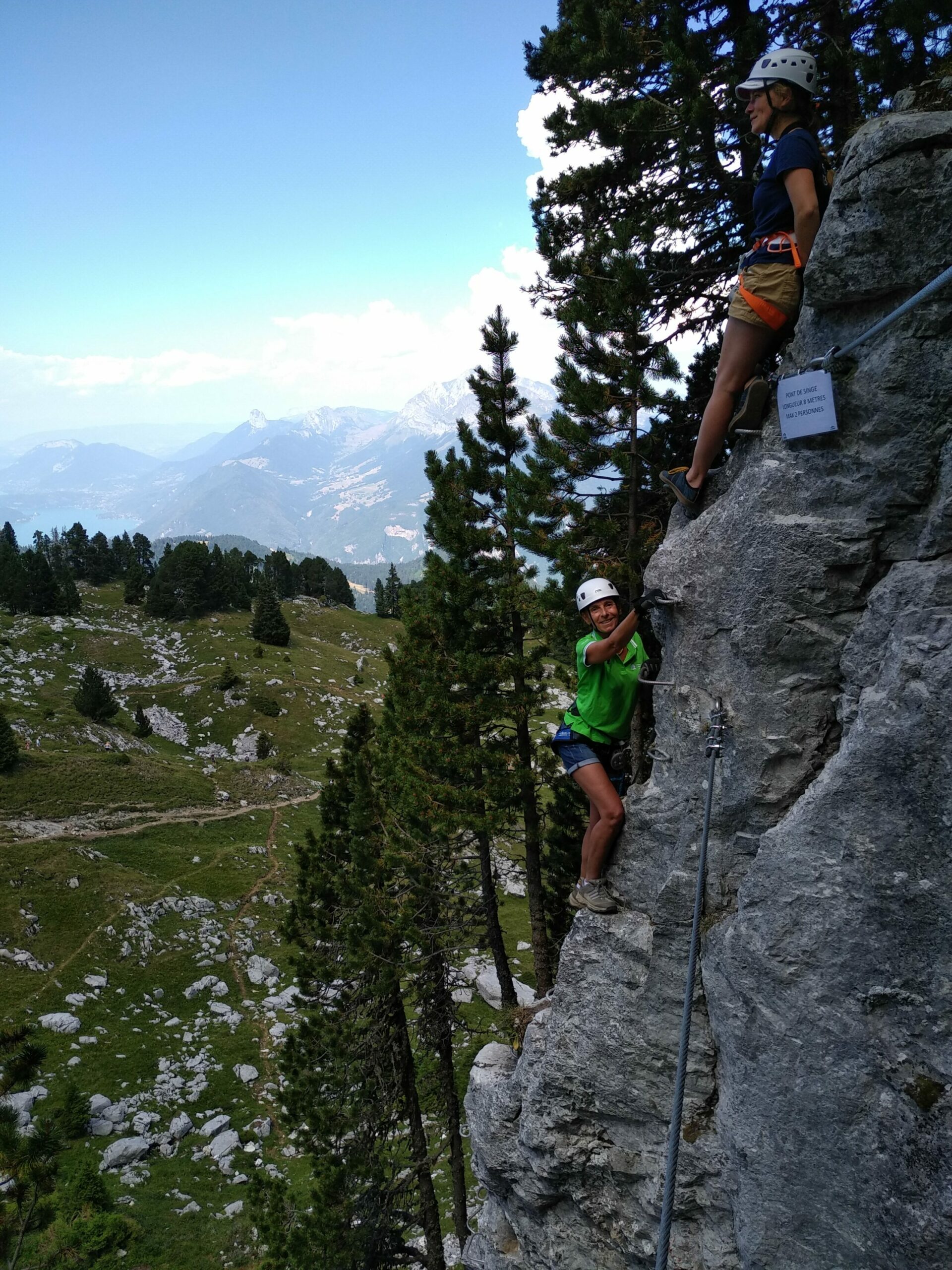 via ferrata à la Sambuy avec vue Mont-Blanc