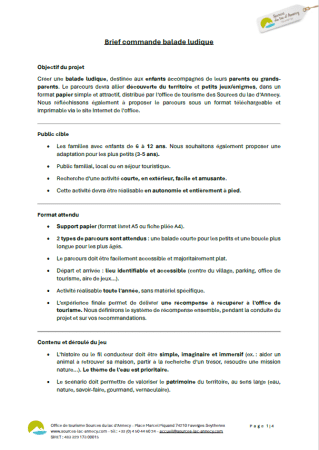 Appel à candidature conception balade ludique