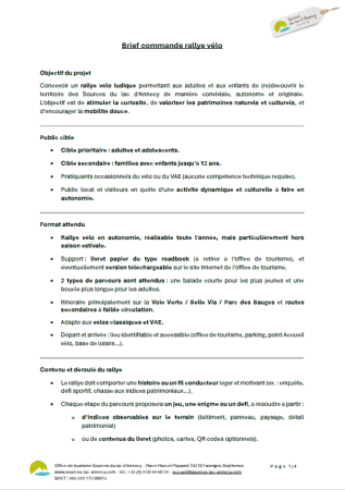 appel à candidature conception rallye vélo 2025 OTSLA